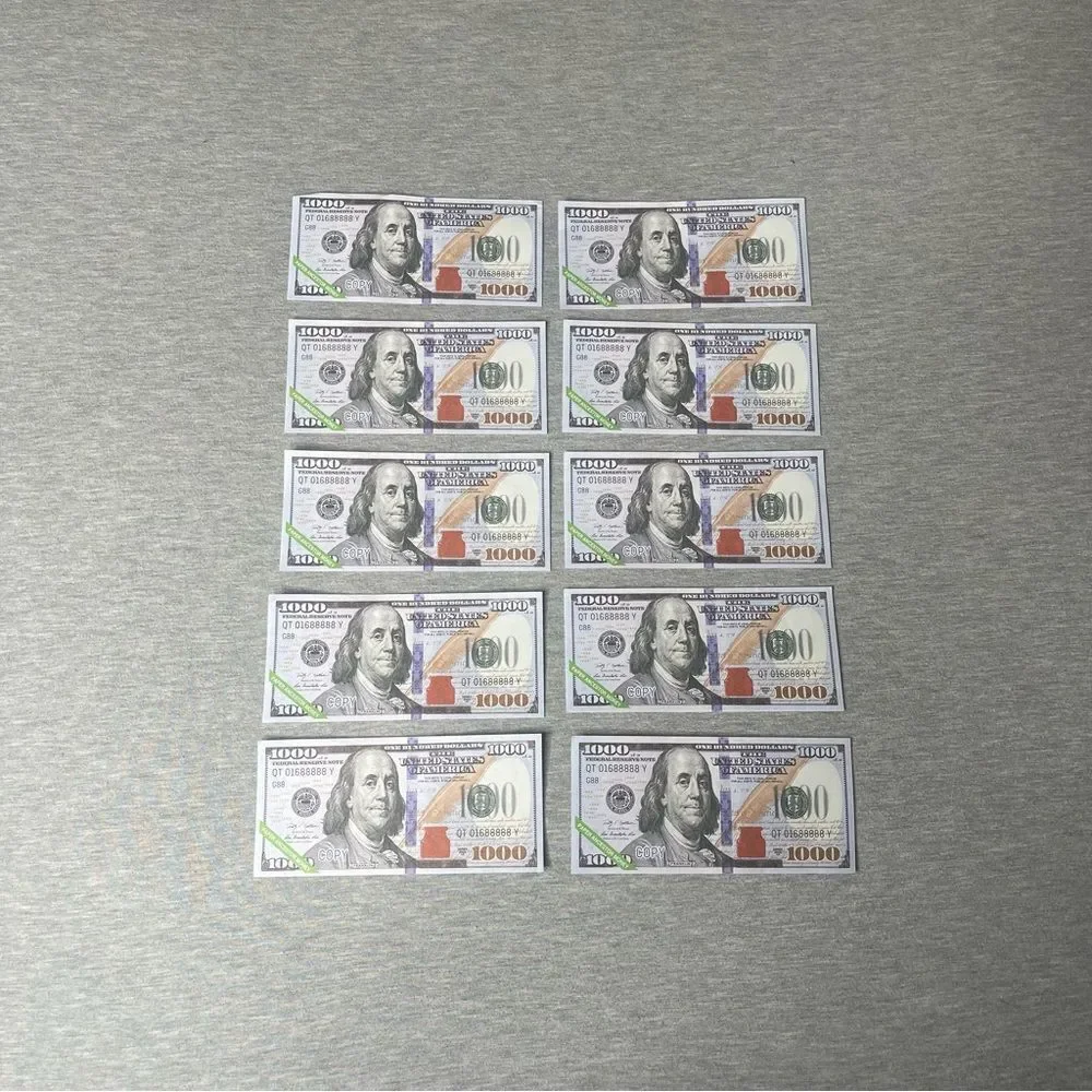 10 PCS. Sinking Funds Fake Money Bill Place Holders